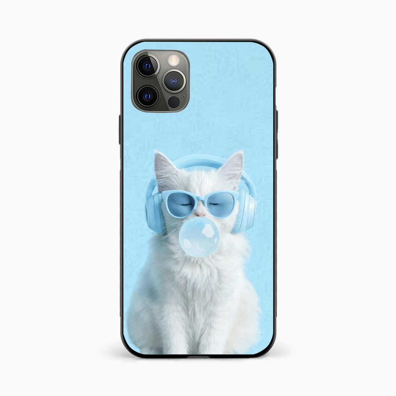 Cute Kitty Music Vibes iPhone 12 Pro Max Back Cover