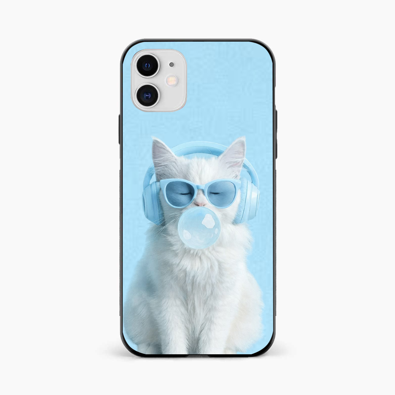 Cute Kitty Music Vibes iPhone 12 Back Cover