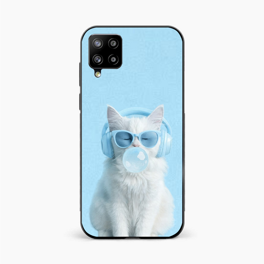 Cute Kitty Music Vibes Samsung A12 Nacho Back Cover