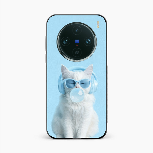 Cute Kitty Music Vibes Vivo X100 Pro Back Cover