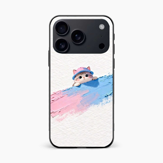 Cute Peekaboo Kitty Iphone 17 Pro Back Cover