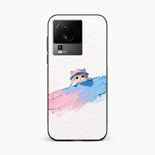 Cute Peekaboo Kitty Iqoo Neo 7 Pro 5G Back Cover