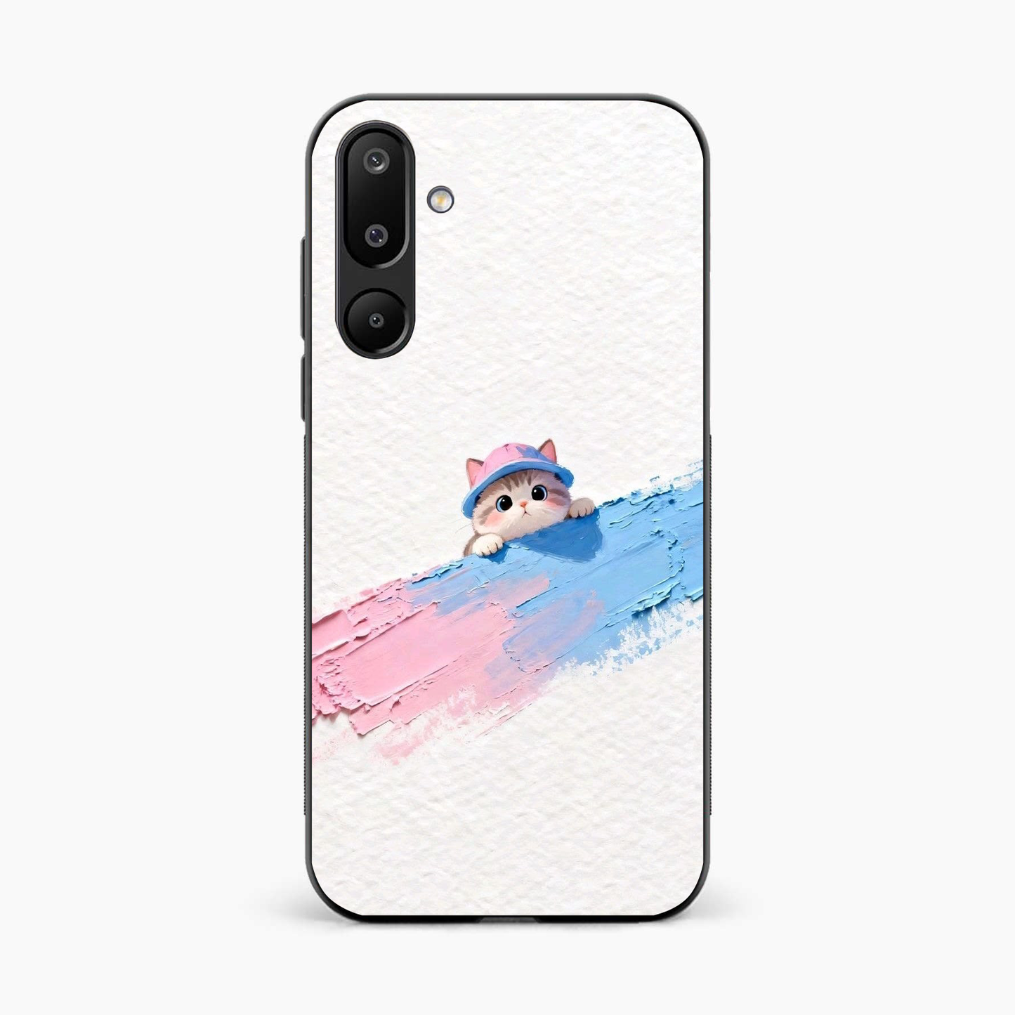 Cute Peekaboo Kitty Samsung F16 Back Cover
