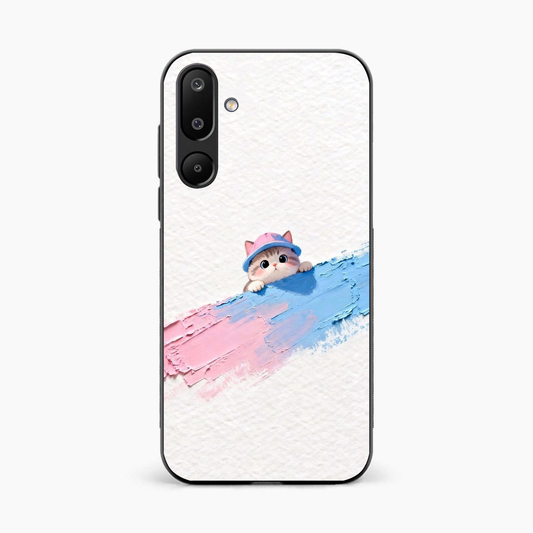 Cute Peekaboo Kitty Samsung M16 Back Cover