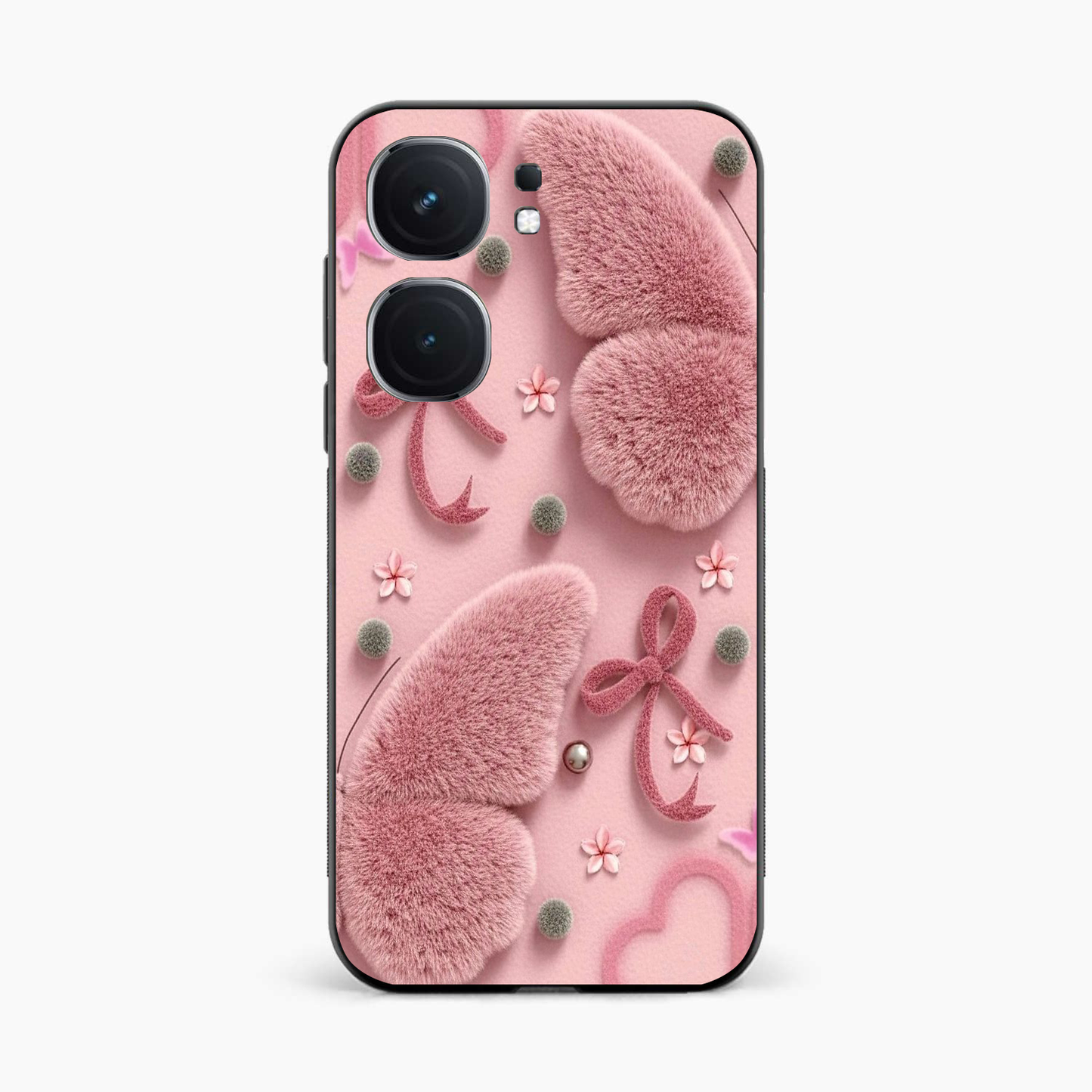 Dreamy Pink Plush Iqoo Neo 9 Pro 5G Back Cover