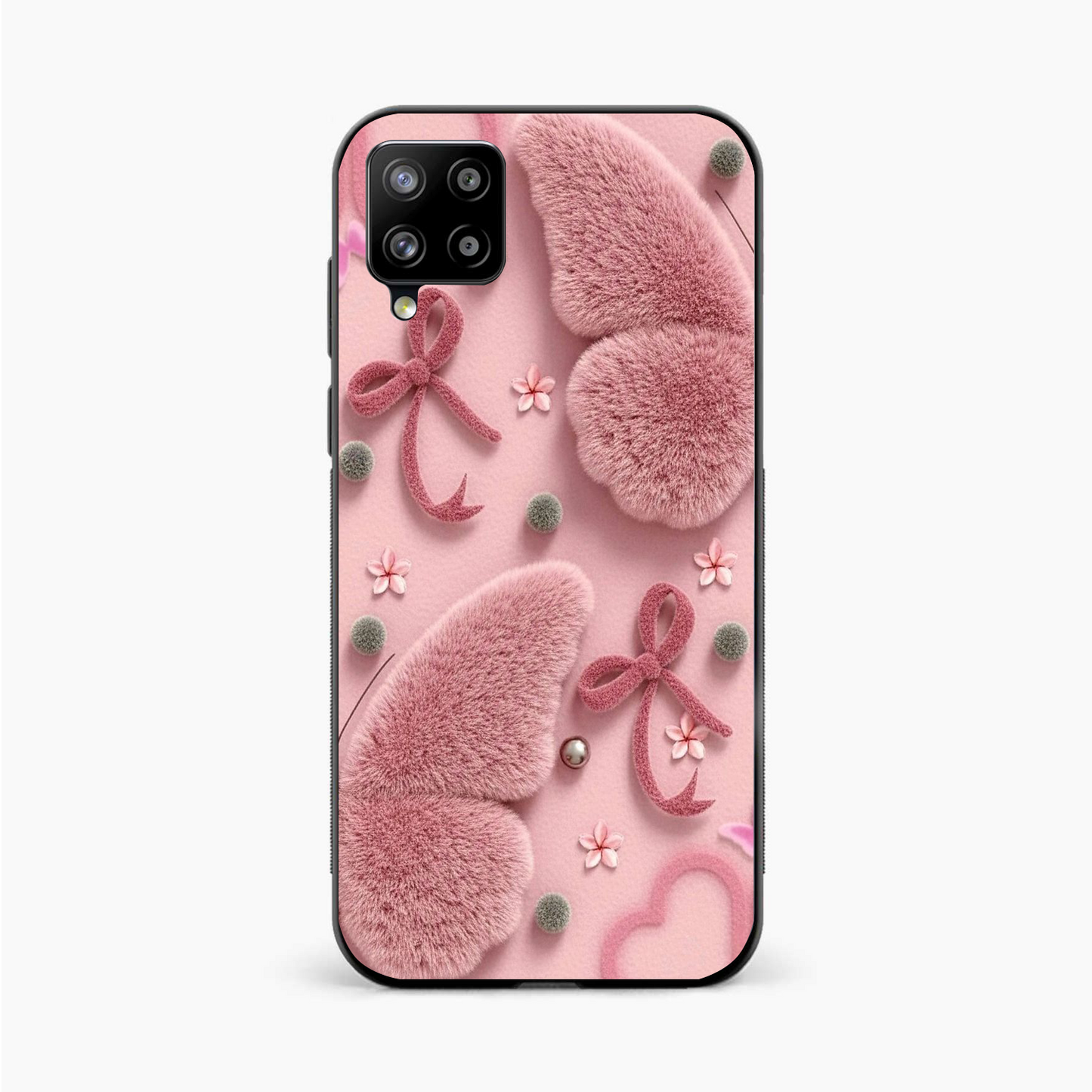 Dreamy Pink Plush Samsung A12 Nacho Back Cover