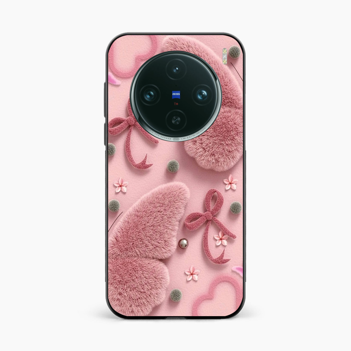 Dreamy Pink Plush Vivo X100 Back Cover