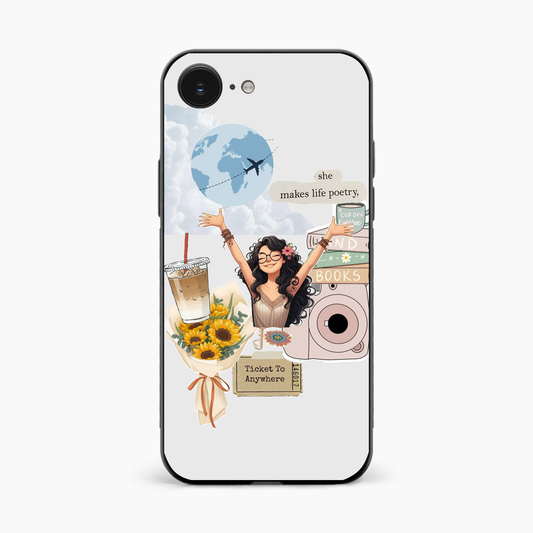 Dreamy Travel Girl Aesthetic Iphone 16e Back Cover