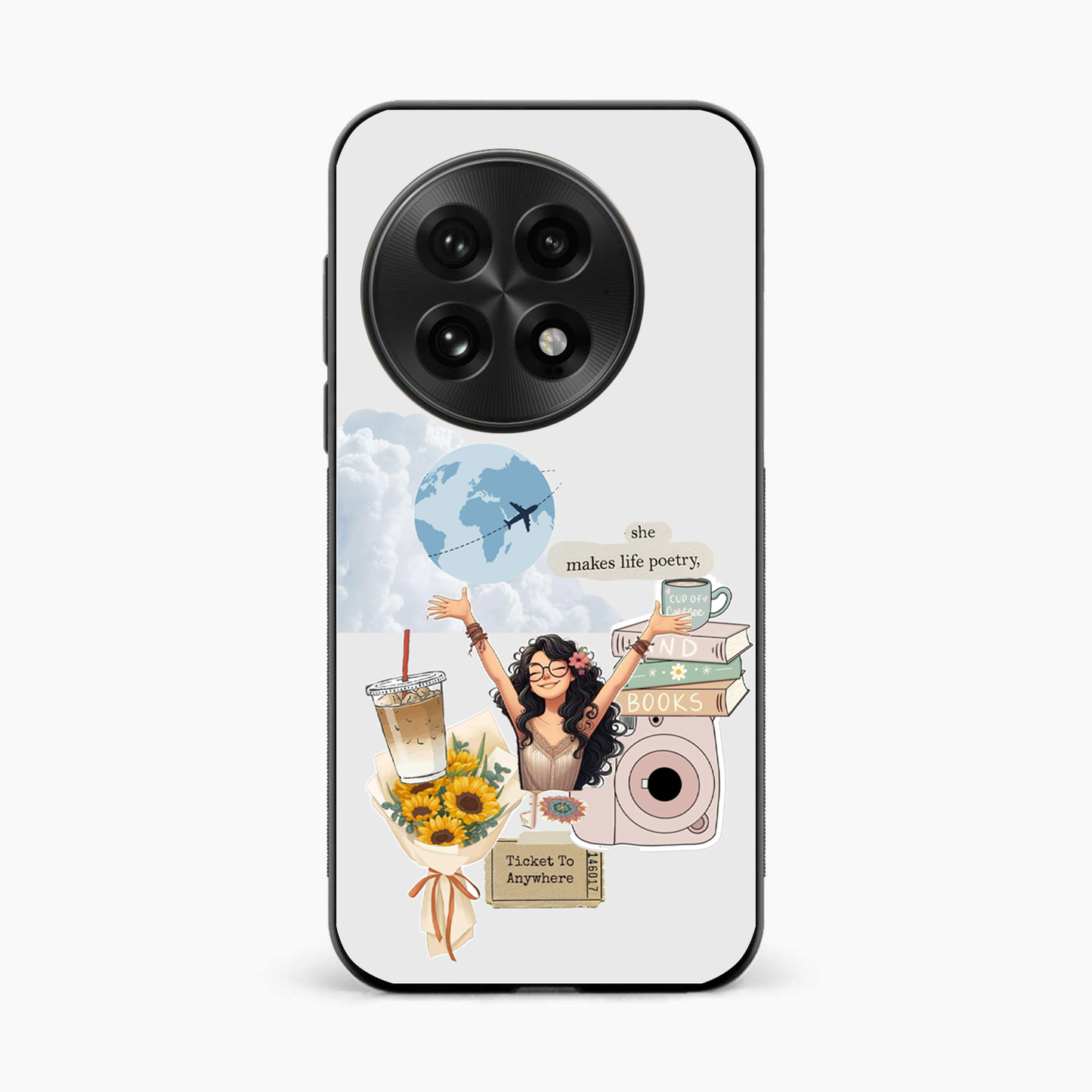 Dreamy Travel Girl Aesthetic OnePlus 13 Back Cover