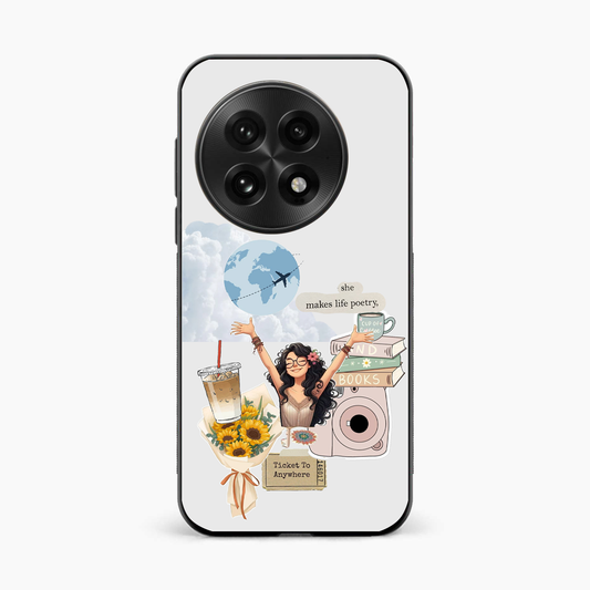 Dreamy Travel Girl Aesthetic OnePlus 13 Back Cover