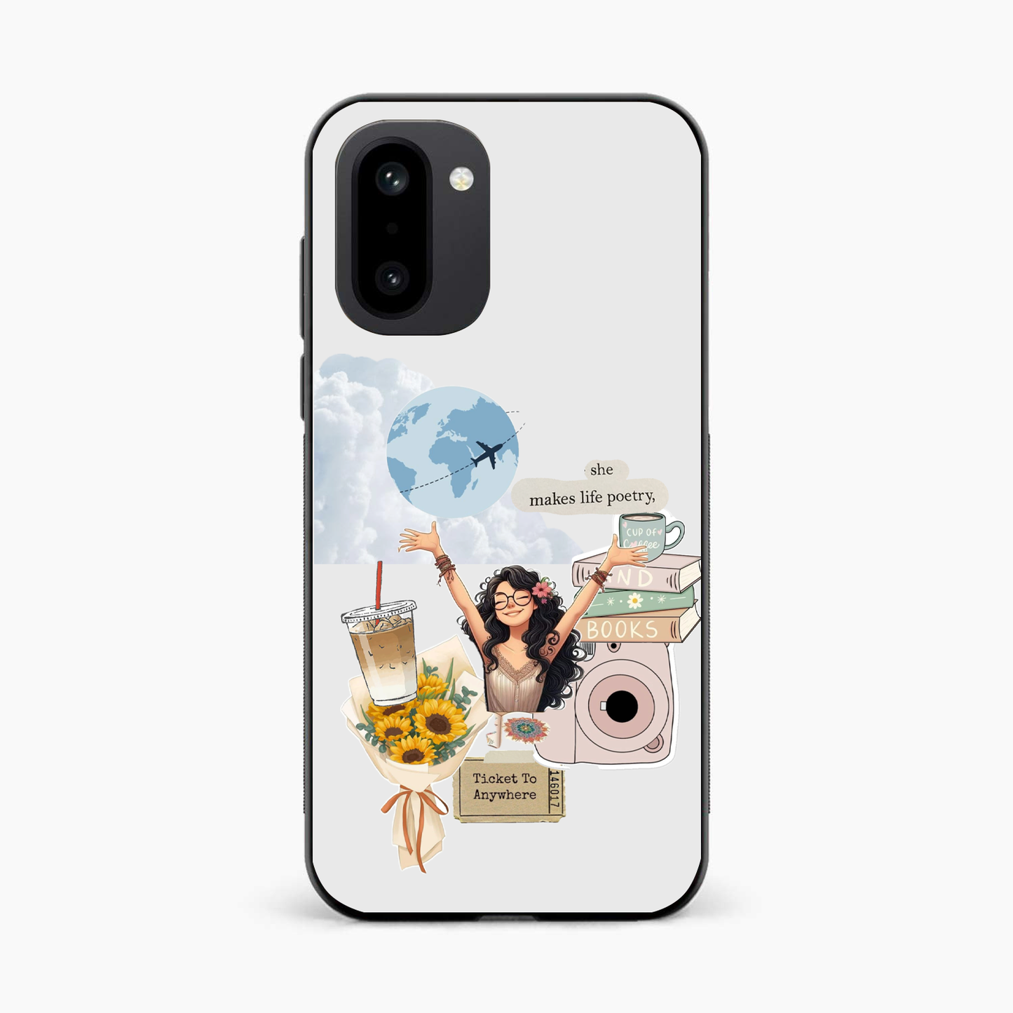 Dreamy Travel Girl Aesthetic OnePlus 15R 5G Back Cover