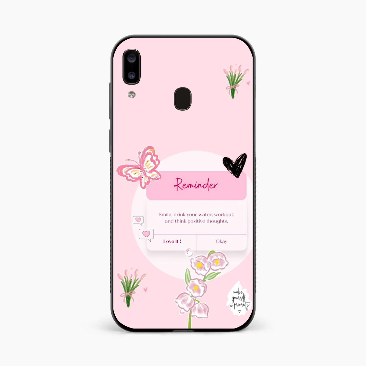 Floral Reminder Samsung A20 Back Cover