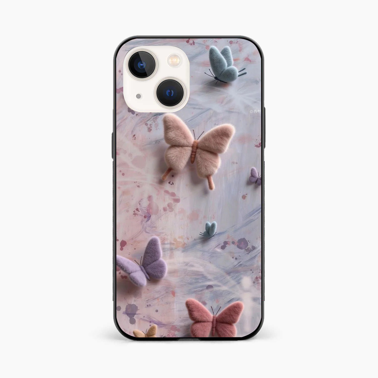Fluffy Butterfly Iphone 13 Mini Aesthetic Back Cover