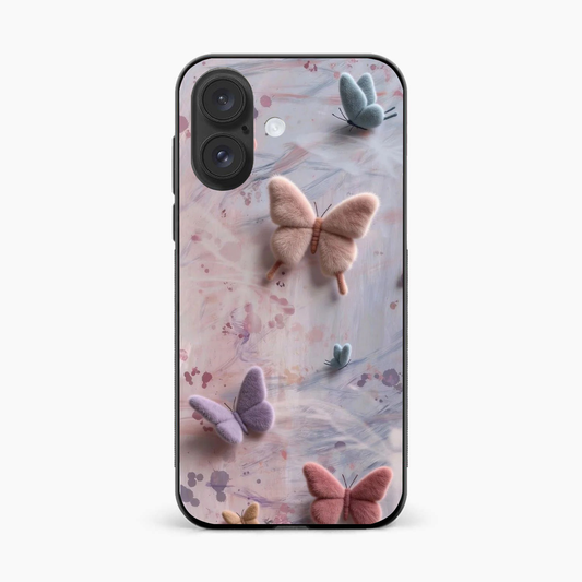 Fluffy Butterfly Iphone 16 Aesthetic Back Cover