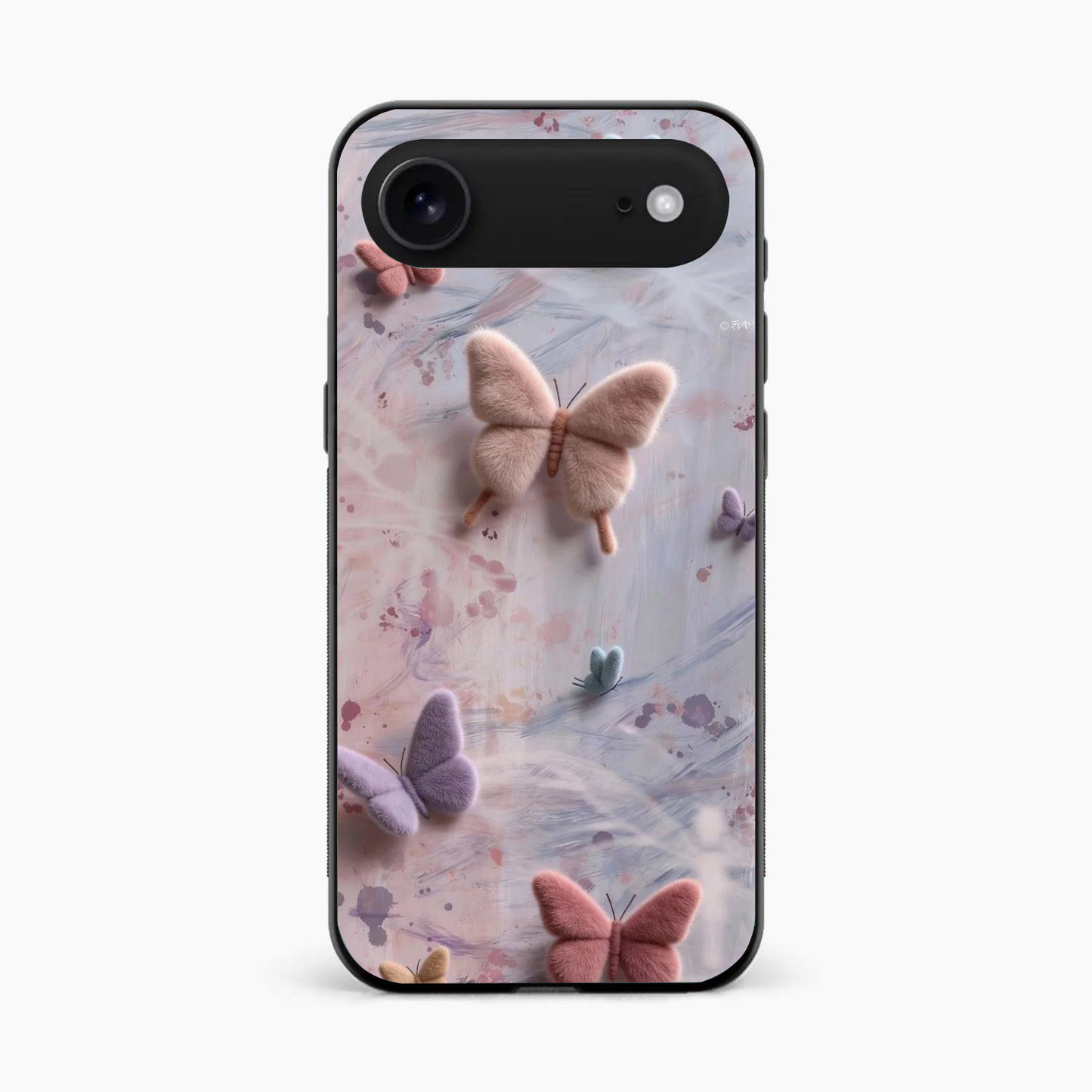 Fluffy Butterfly Iphone 17 Air Aesthetic Back Cover