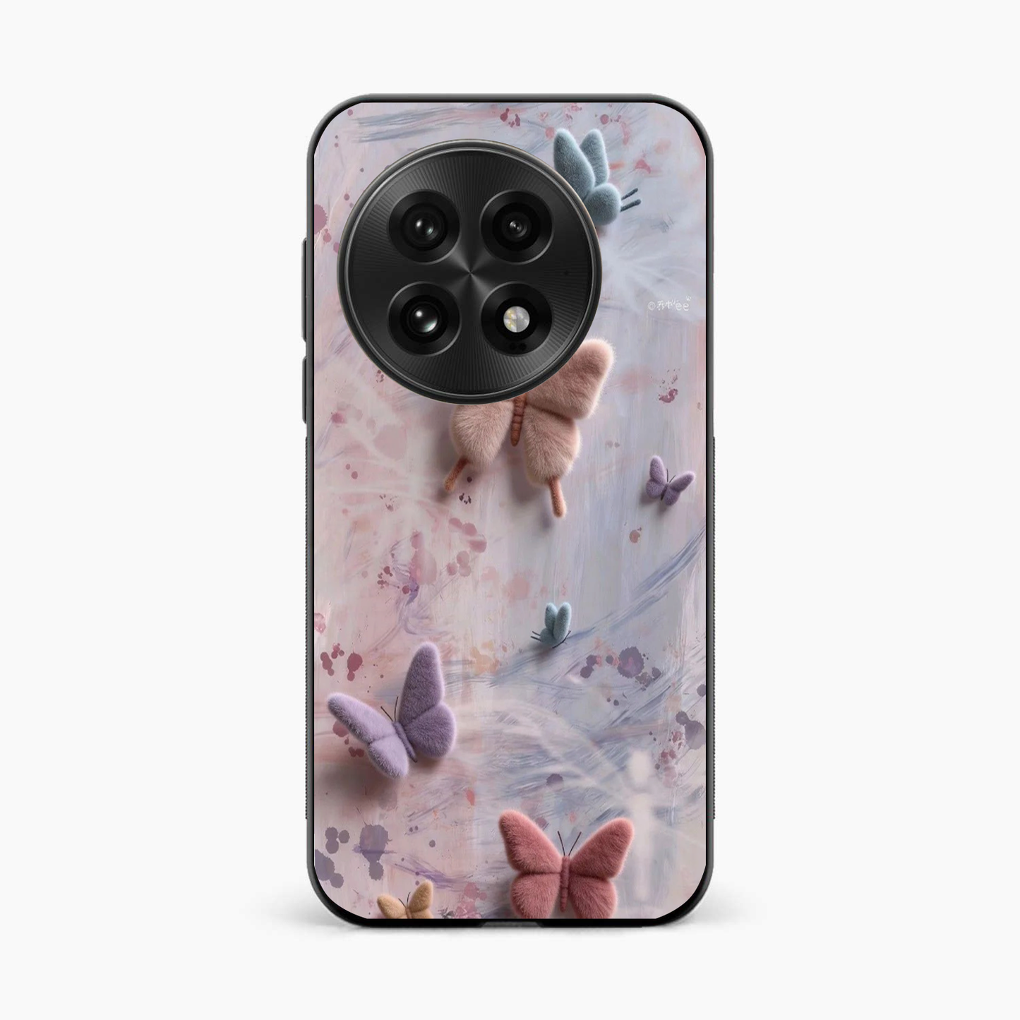 Fluffy Butterfly OnePlus 13 Aesthetic Back Cover