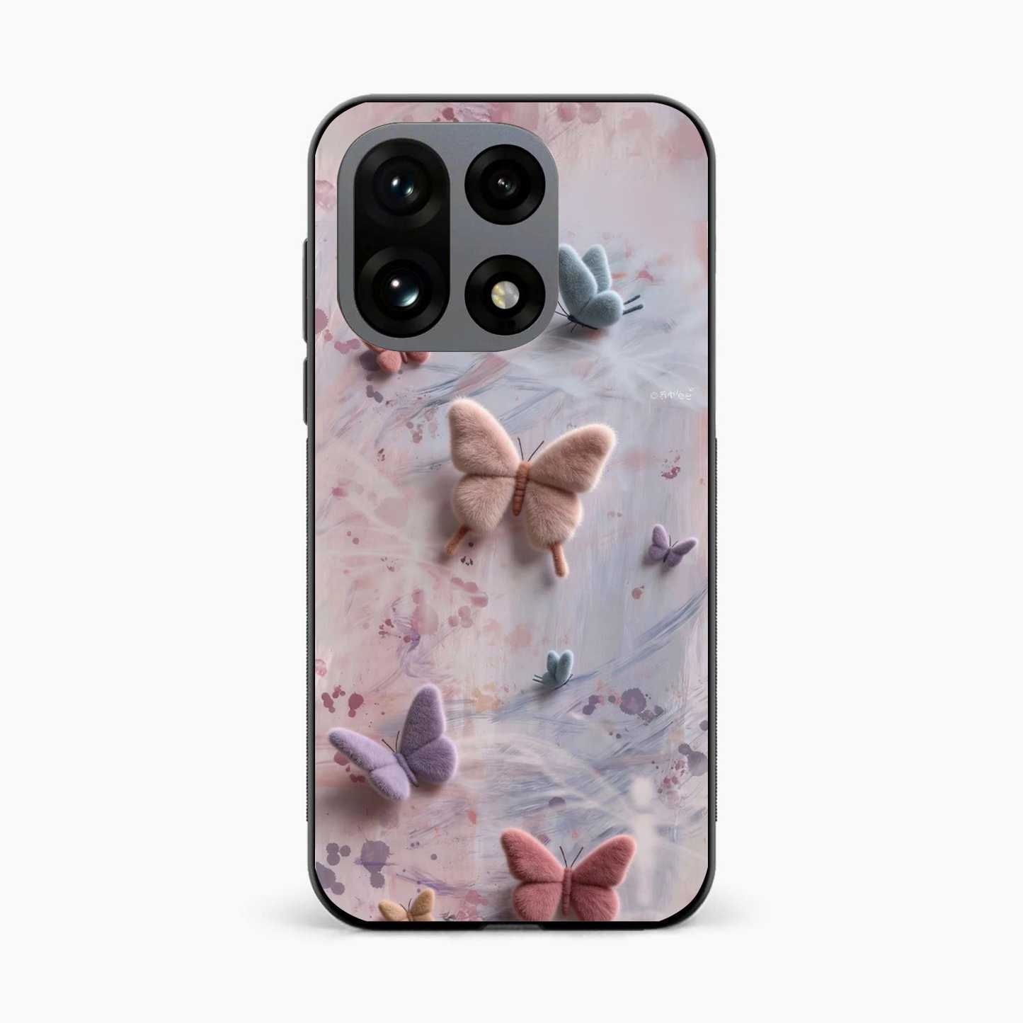 Fluffy Butterfly OnePlus 15 5G Aesthetic Back Cover