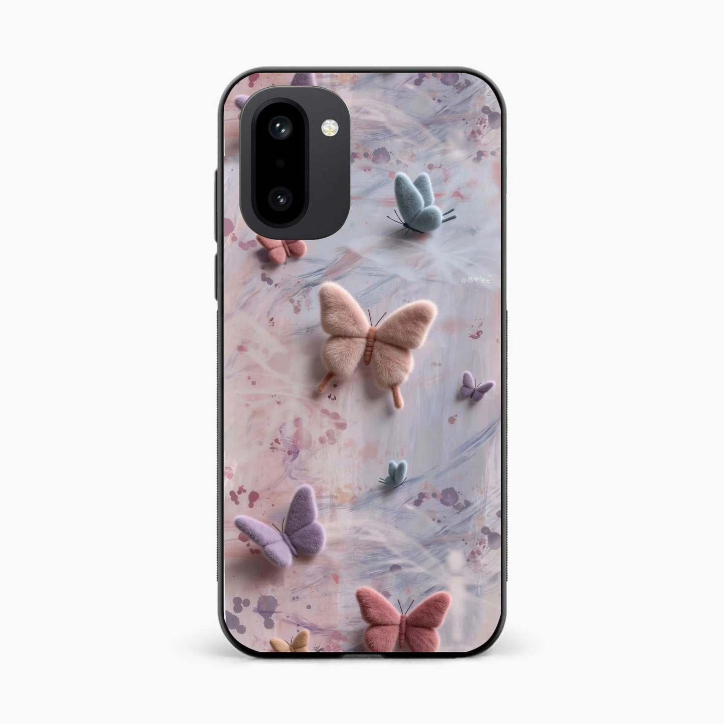 Fluffy Butterfly OnePlus 15R 5G Aesthetic Back Cover