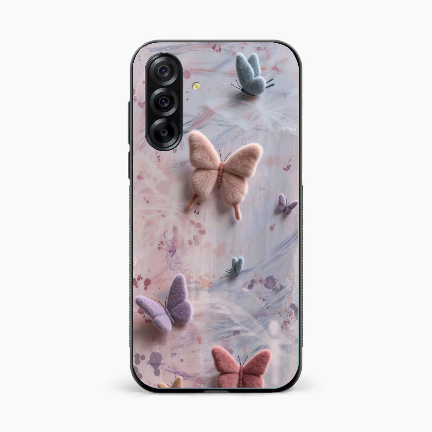 Fluffy Butterfly Samsung A36 Aesthetic Back Cover