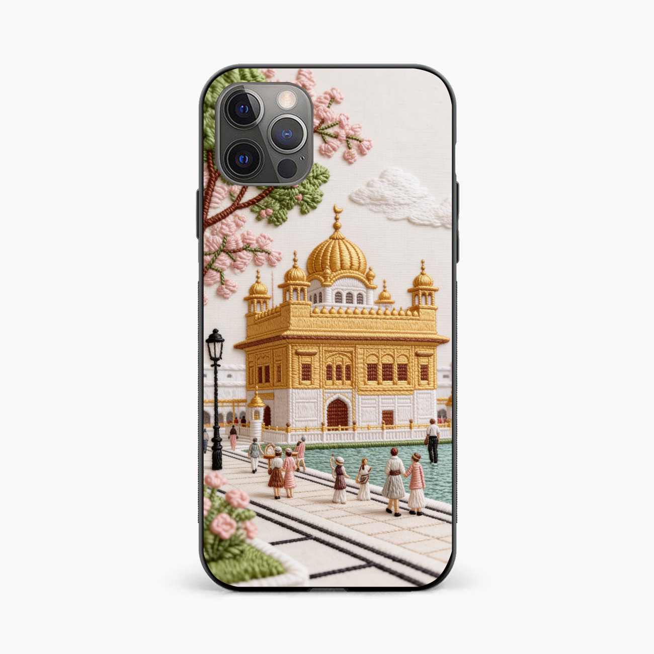 Golden Temple Blossom Premium iPhone 12 Pro Max Back Cover