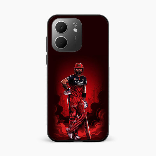 King Kohli Red Art Oppo A5x 5g Back Covers