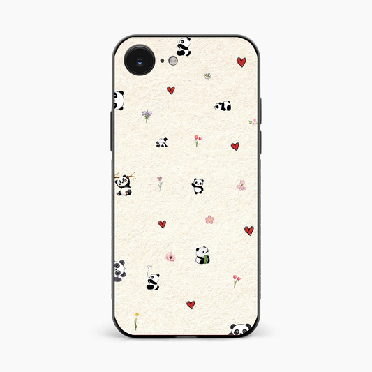 Panda Hearts & Flowers Iphone 16e Back Cover