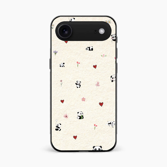Panda Hearts & Flowers Iphone 17 Air Back Cover