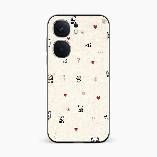 Panda Hearts & Flowers Iqoo Neo 9 Pro 5G Back Cover
