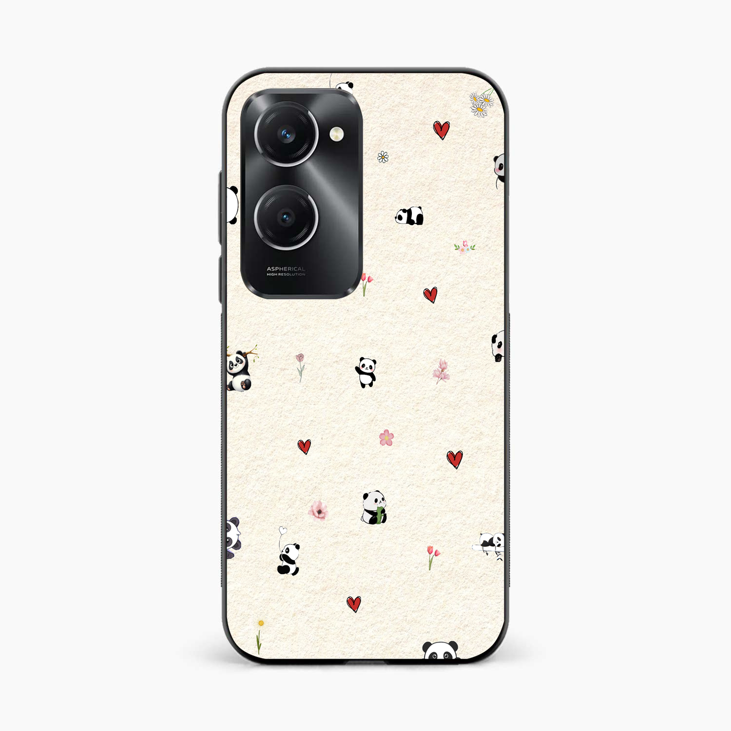 Panda Hearts & Flowers Iqoo Z9 Lite 5G Back Cover