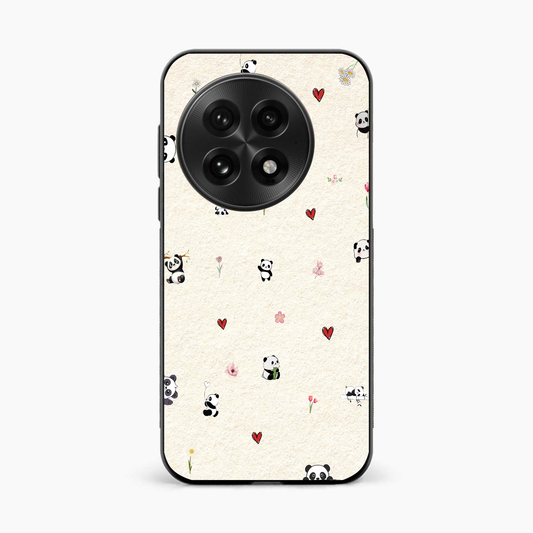 Panda Hearts & Flowers OnePlus 13 Back Cover