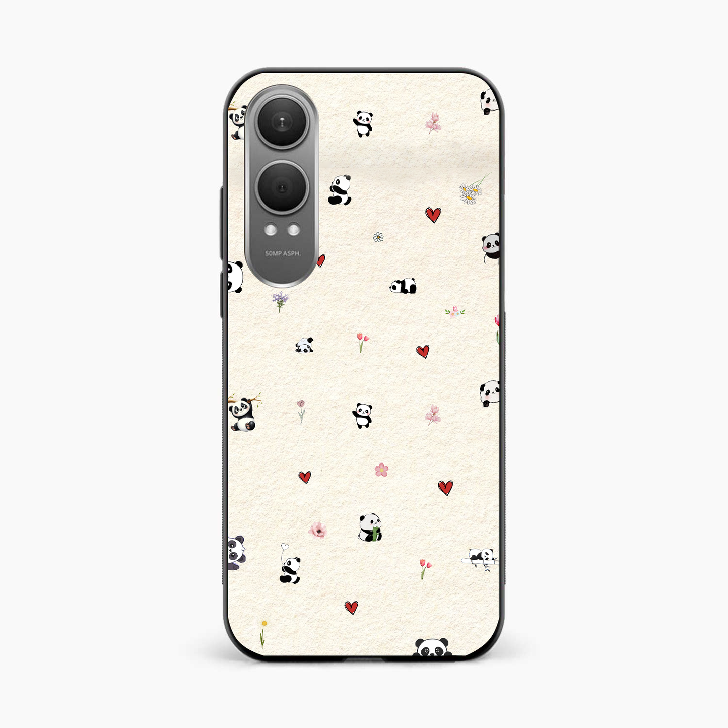 Panda Hearts & Flowers OnePlus Nord CE 4 Lite Back Cover