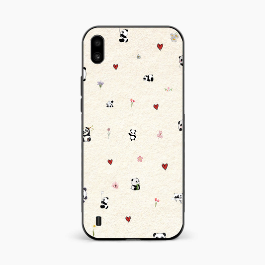 Panda Hearts & Flowers Samsung A10 Back Cover
