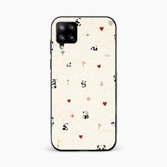 Panda Hearts & Flowers Samsung A20 Back Cover