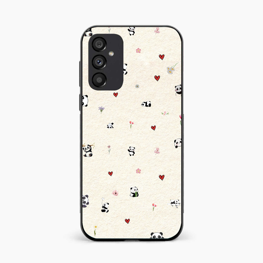 Panda Hearts & Flowers Samsung M15 Back Cover