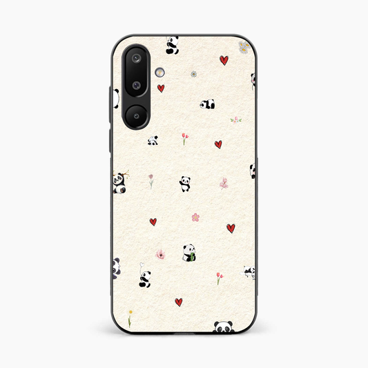 Panda Hearts & Flowers Samsung F16 Back Cover