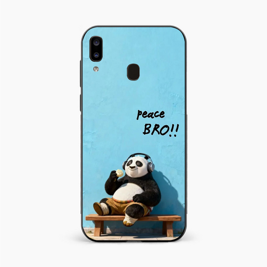 Peace Bro Panda Samsung A20 Back Cover