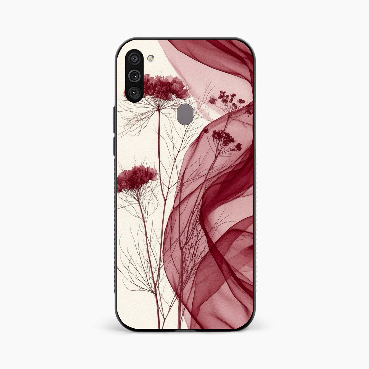Red Floral Dream Samsung A11 Back Cover