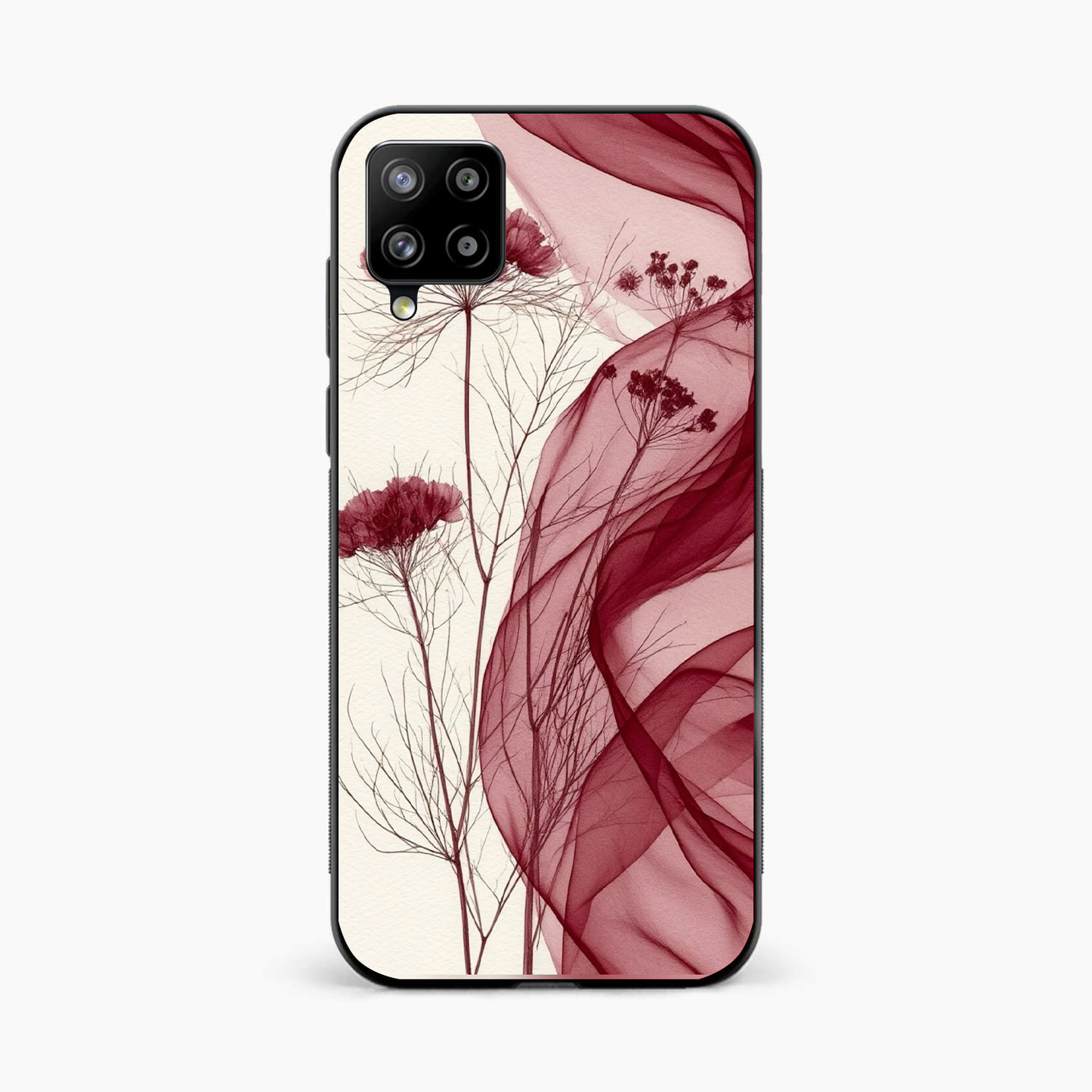 Red Floral Dream Samsung A12 Nacho Back Cover