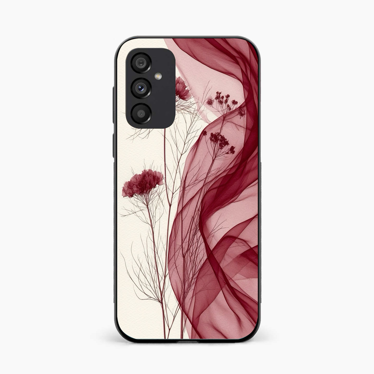 Red Floral Dream Samsung S25 Back Cover