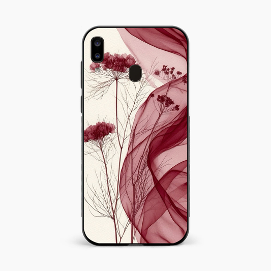 Red Floral Dream Samsung A20 Back Cover