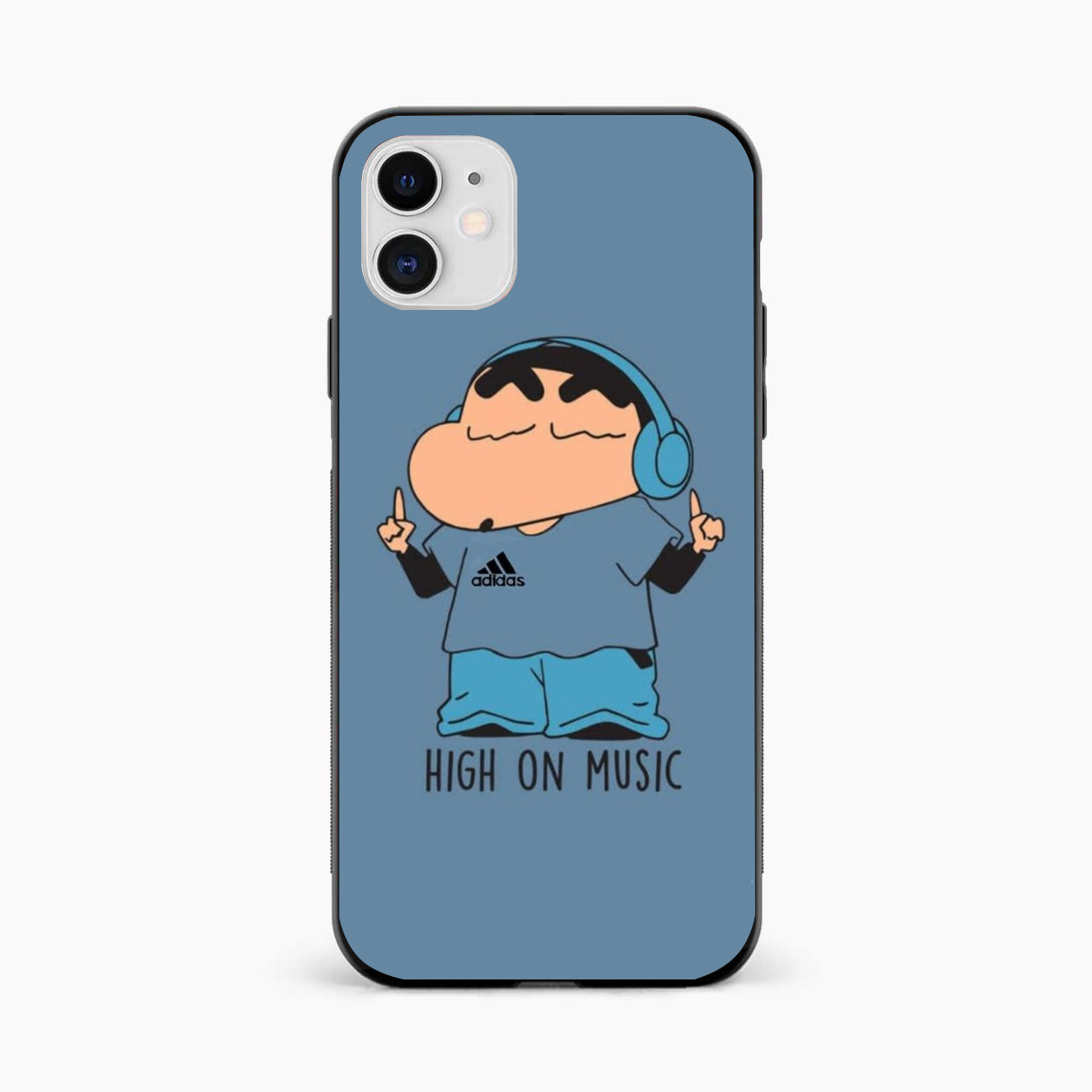 Shinchan High On Music iPhone 12 Back Cover