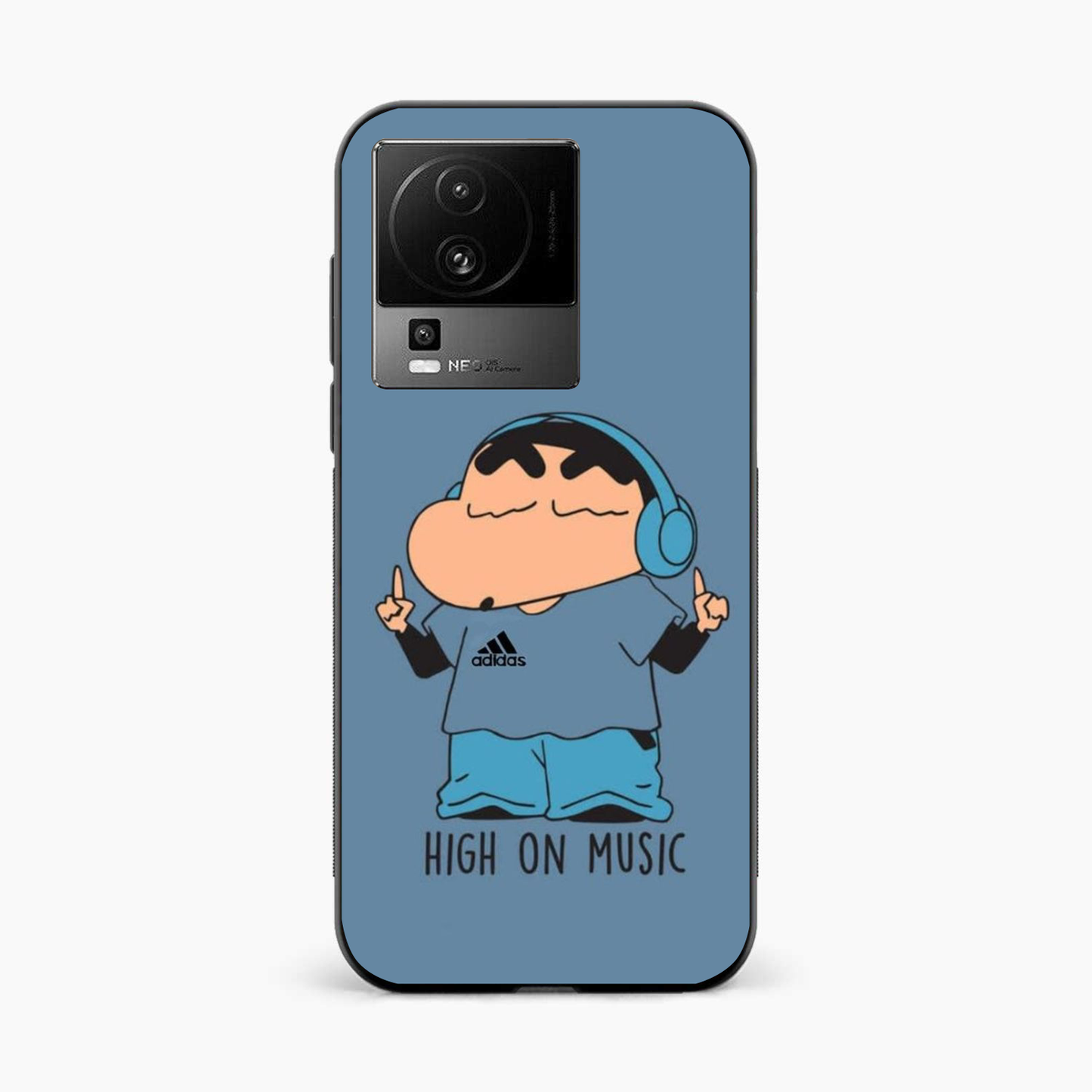 Shinchan High On Music Iqoo Neo 7 Pro 5G Back Cover
