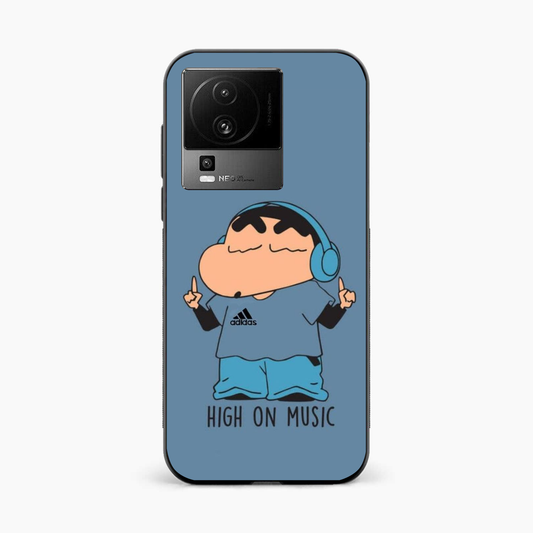 Shinchan High On Music Iqoo Neo 7 Pro 5G Back Cover