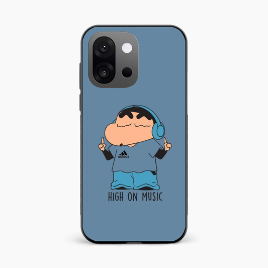 Shinchan High On Music OnePlus 13s Back Cover