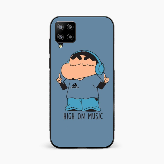 Shinchan High On Music Samsung A12 Nacho Back Cover