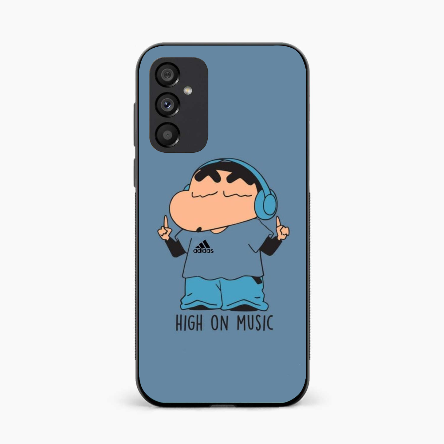 Shinchan High On Music Samsung A15 Back Cover