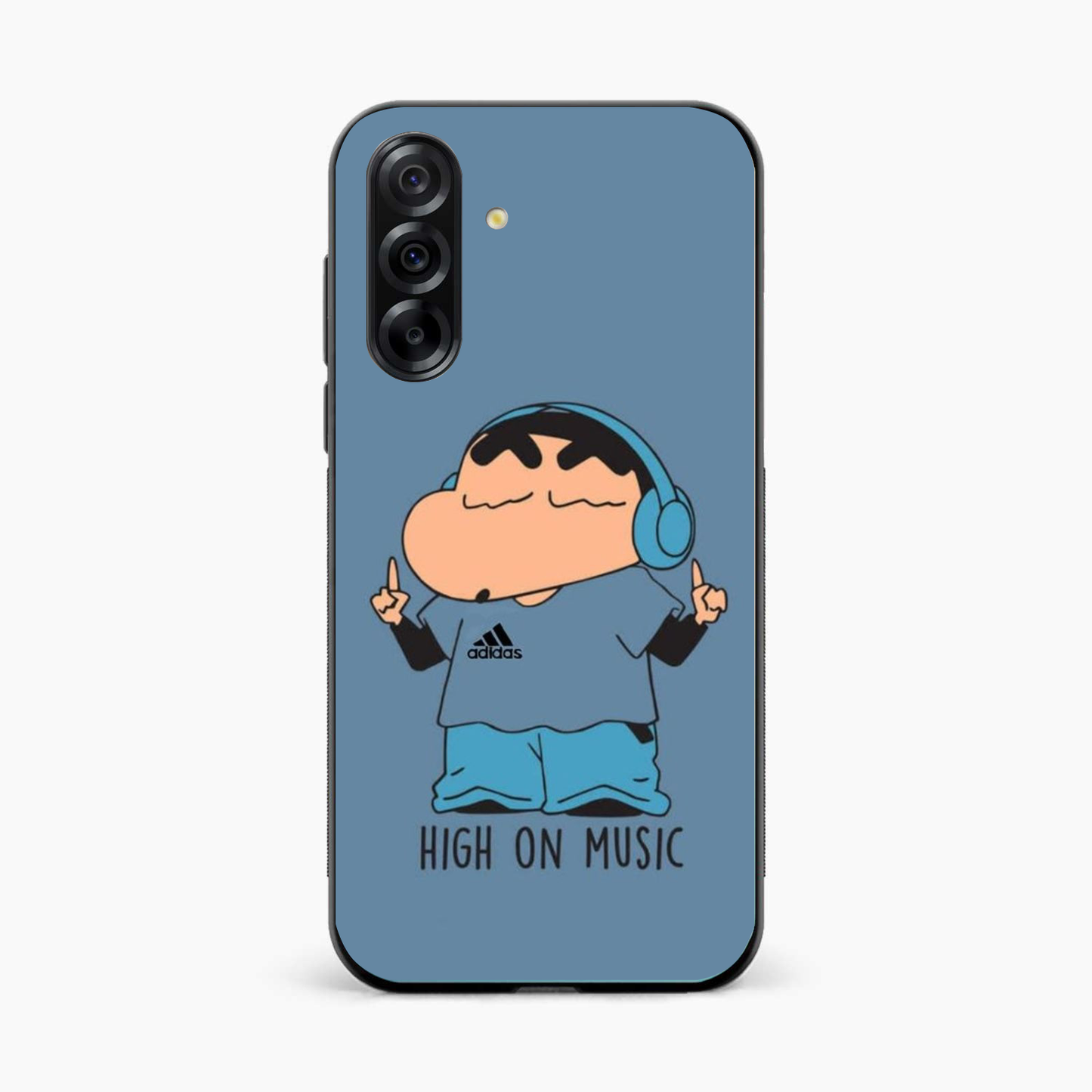 Shinchan High On Music Samsung A36 Back Cover