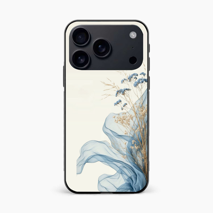 Soft Blue Floral Iphone 17 Pro Back Cover