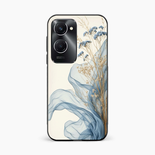 Soft Blue Floral Iqoo Z9 Lite 5G Back Cover