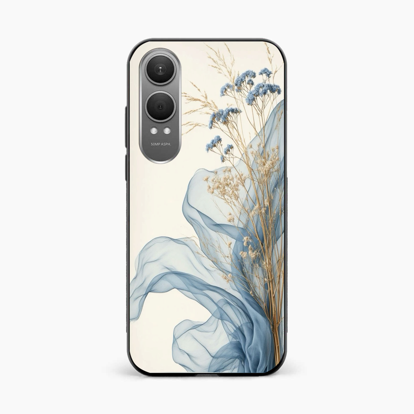 Soft Blue Floral OnePlus Nord CE 4 Lite Back Cover